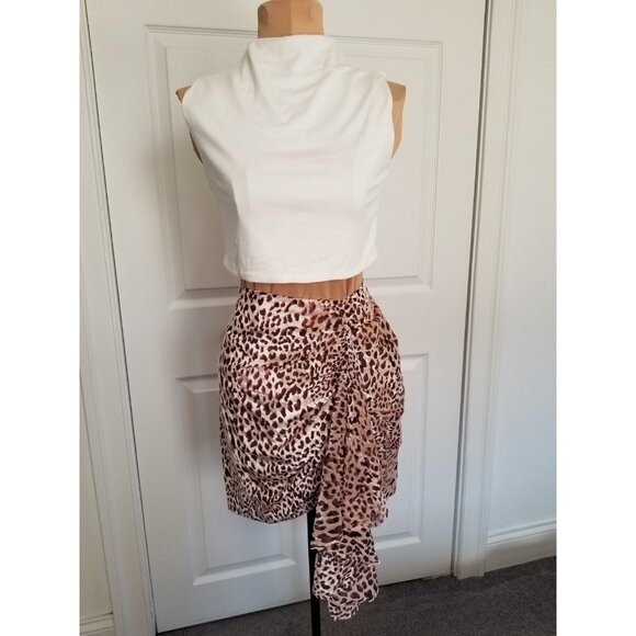 Naked Wardrobe The Statement Leopard Print Mini Skirt Size S - Picture 3 of 8